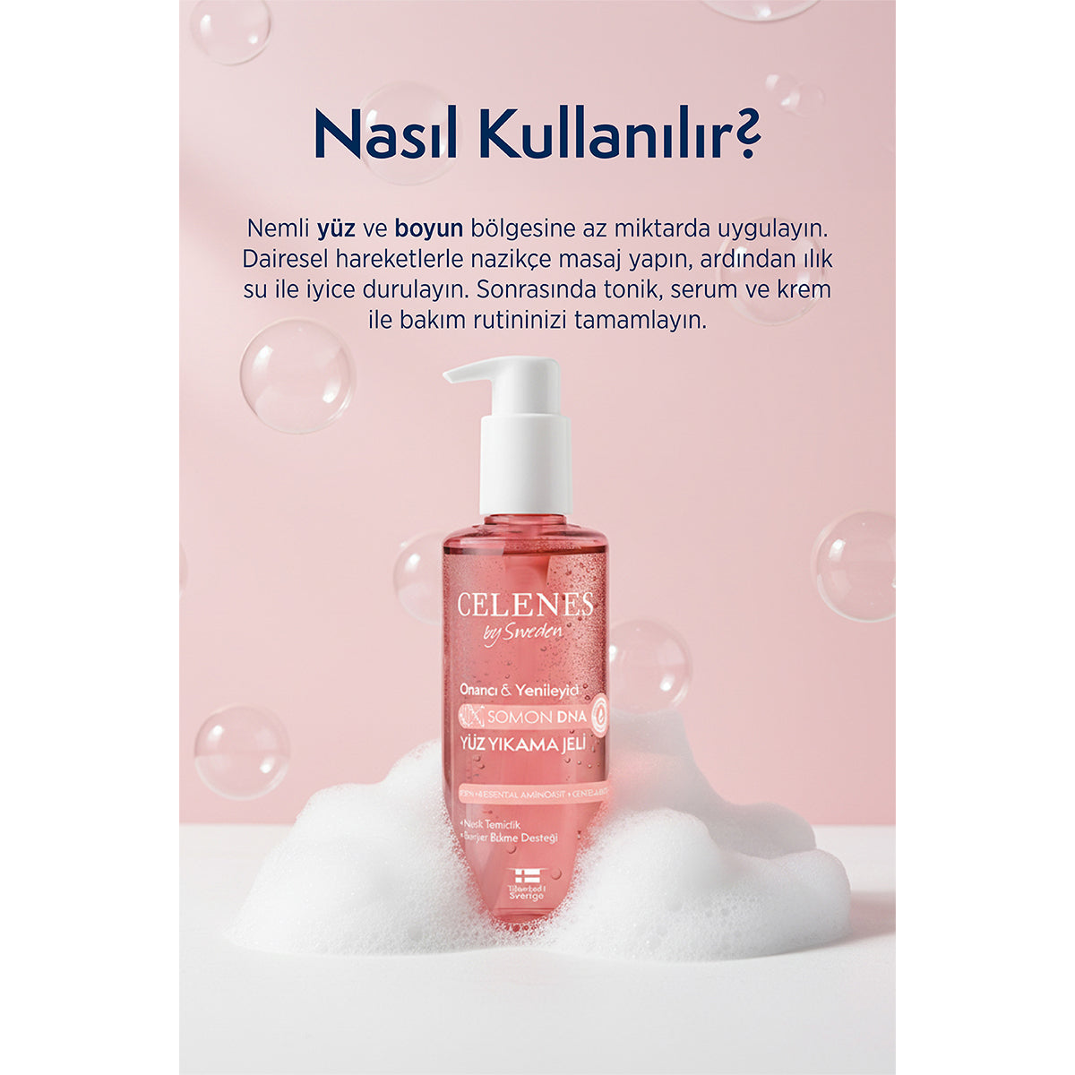 Celenes By Sweden Somon DNA PDRN Onarıcı & Yenileyici Yüz Yıkama Jeli, 250 ml