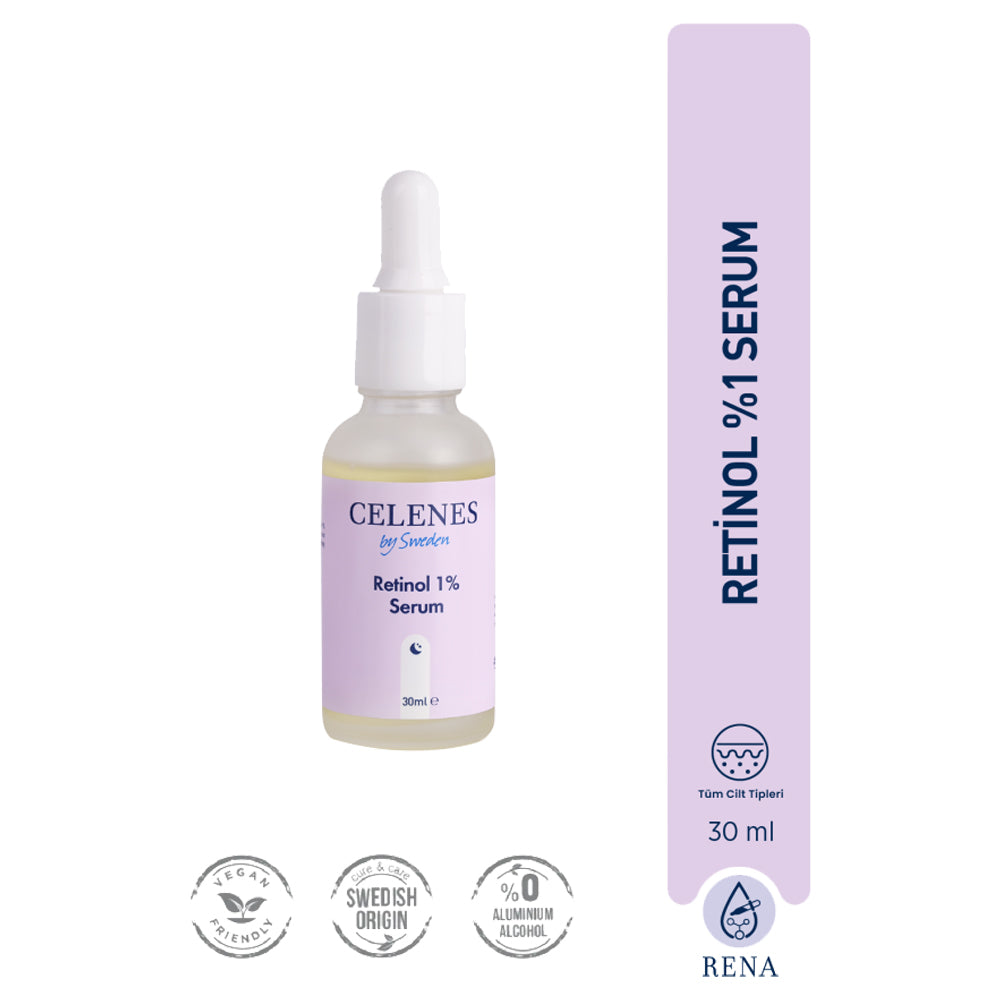Kırışıklık Karşıtı Rena Retinol Cilt Yenileyici Bakım Serumu 30 ml