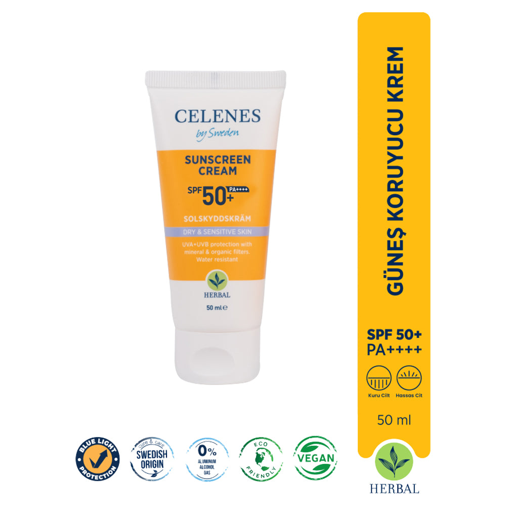 Herbal Kuru ve Hassas Ciltler için Güneş Koruyucu Krem 50 Spf 50 ml