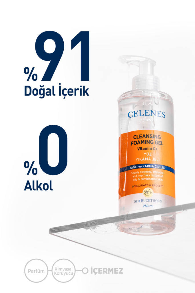 Aydınlatıcı ve Cilt Tonu Eşitleyici Sea Buckthorn Yüz Yıkama Jeli Yağlı ve Karma Ciltler 250 ml