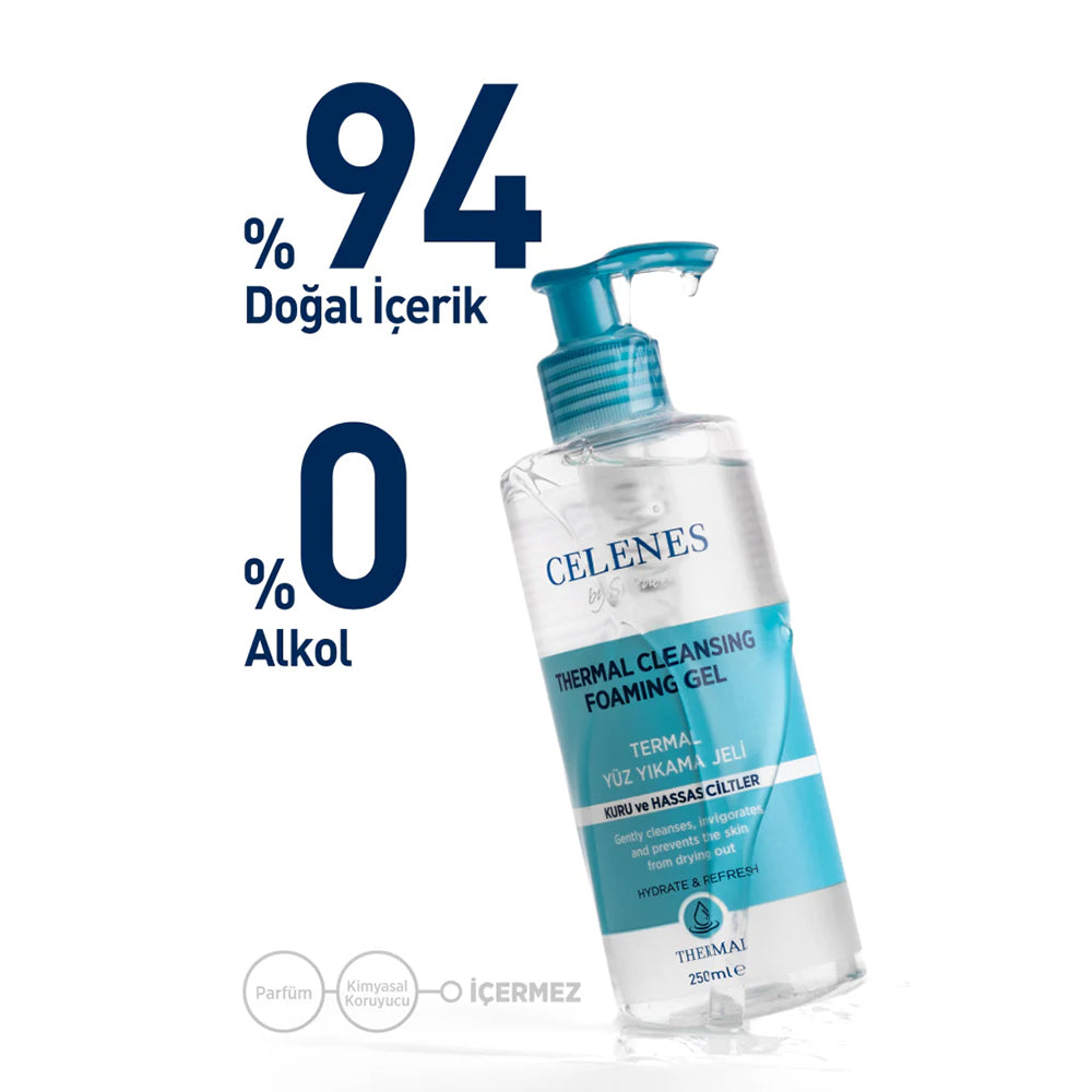 Nemlendirici ve Canlandırıcı Thermal Yüz Temizleme Jeli Kuru ve Hassas Ciltler 250 ml