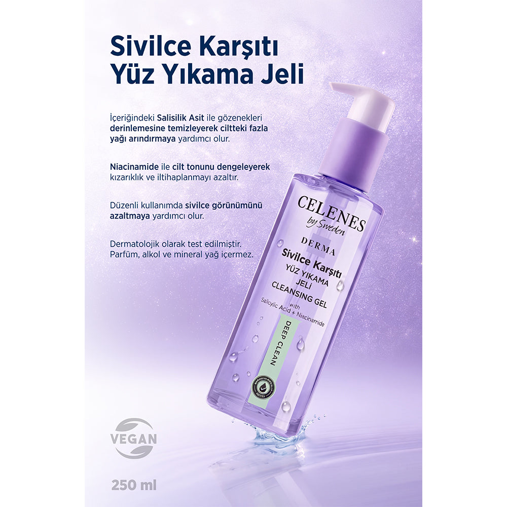 Derma Sivilce Karşıtı Yüz Yıkama Jeli