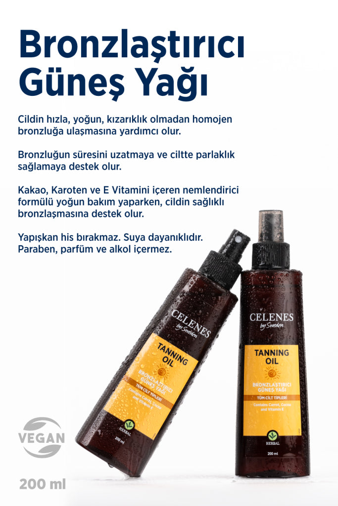 Herbal Bronzlaştırıcı Güneş Yağı 200 ml