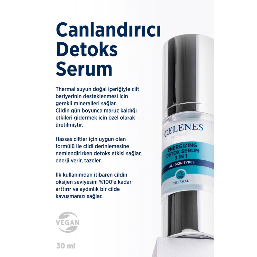 Thermal 3'ü 1 Arada Nemlendirici Canlandırıcı Detox Etkili Serum - Hyalüronic Asit 30 ml