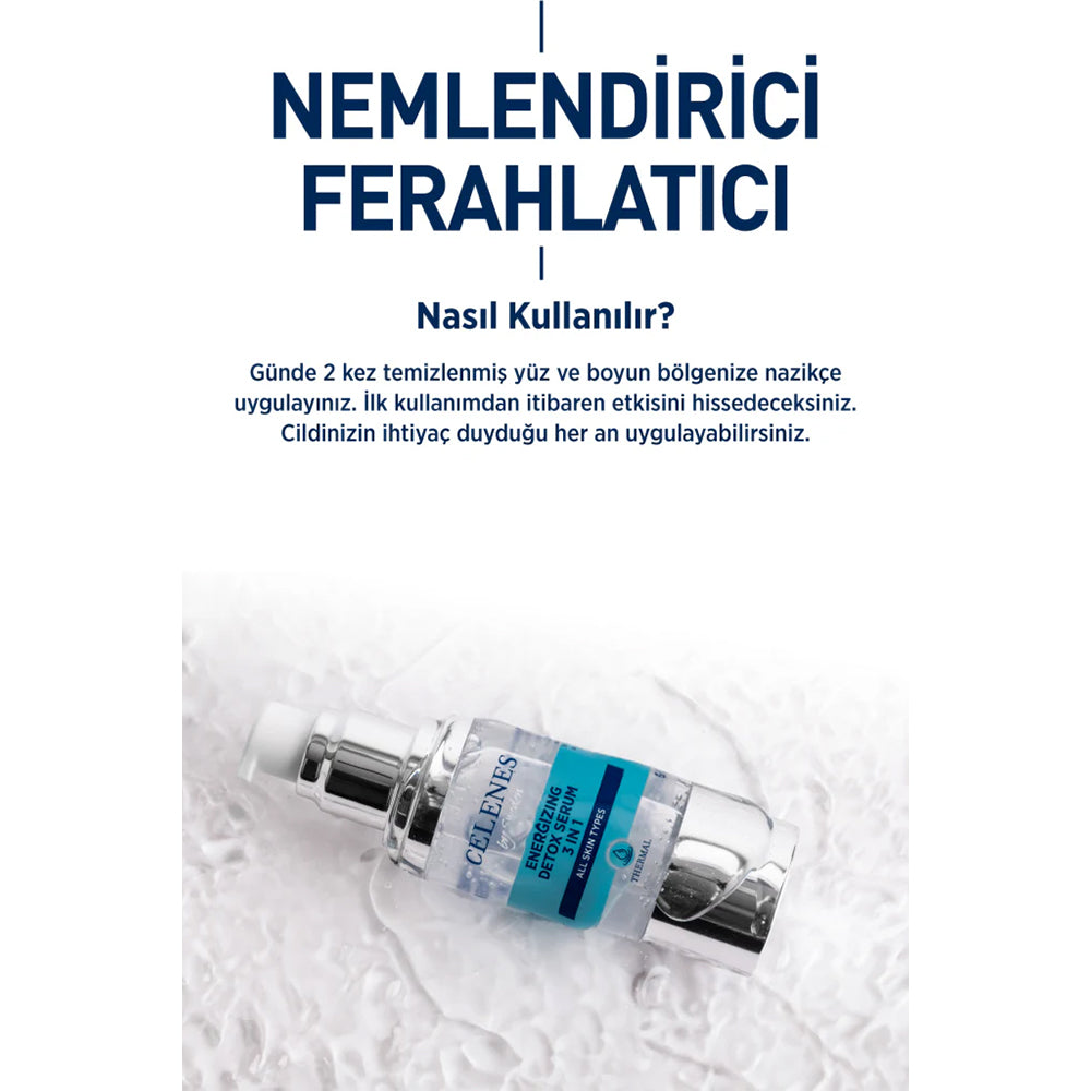Thermal 3'ü 1 Arada Nemlendirici Canlandırıcı Detox Etkili Serum - Hyalüronic Asit 30 ml