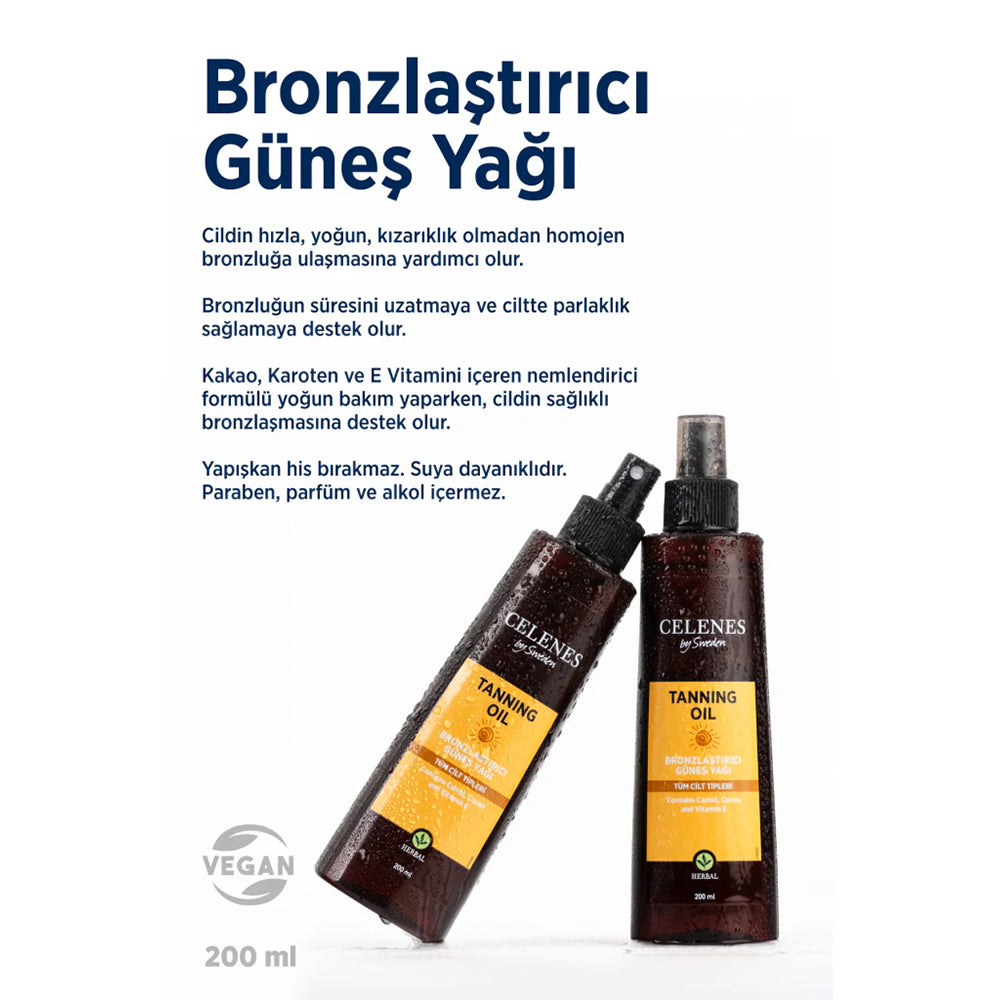 Herbal Bronzlaştırıcı Güneş Yağı 200 ml