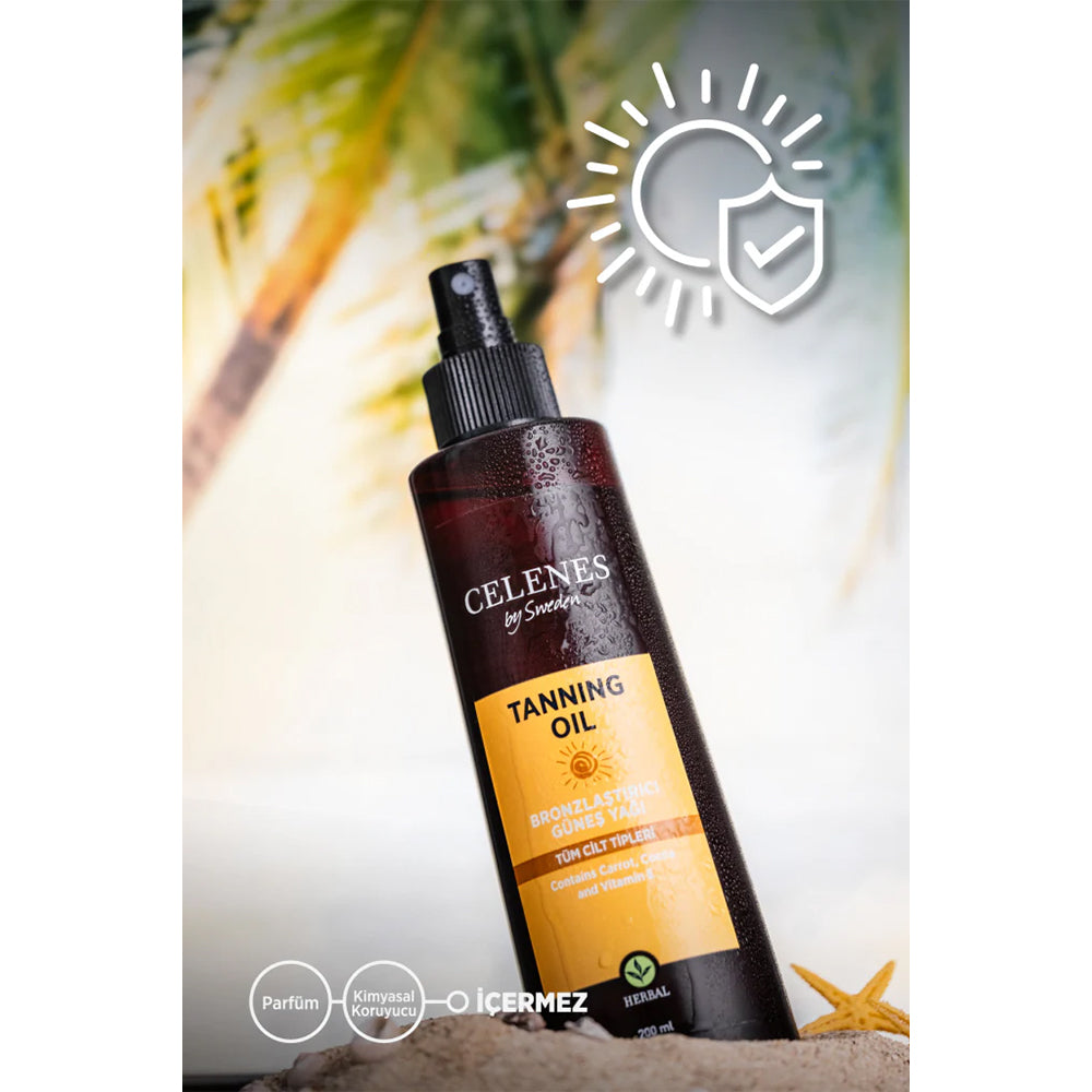 Herbal Bronzlaştırıcı Güneş Yağı 200 ml