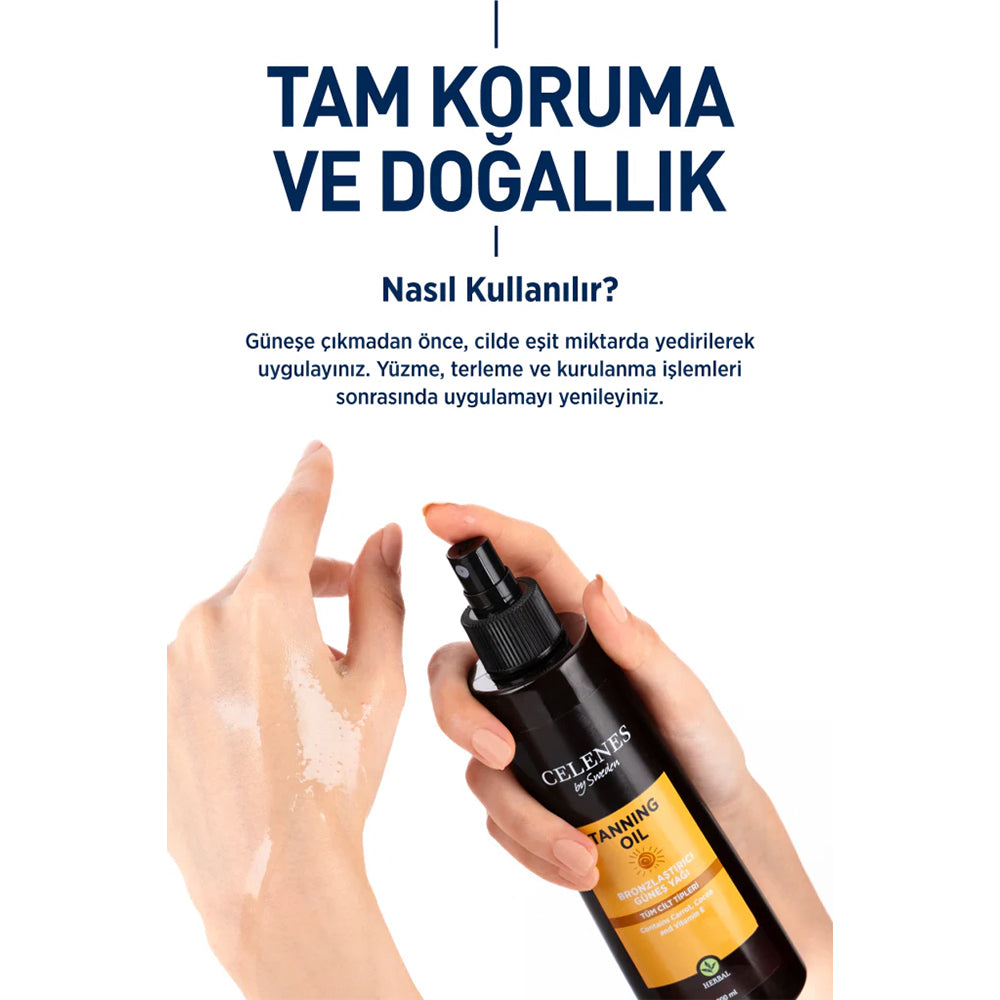Herbal Bronzlaştırıcı Güneş Yağı 200 ml