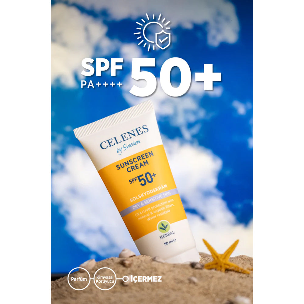 Herbal Kuru ve Hassas Ciltler için Güneş Koruyucu Krem 50 Spf 50 ml