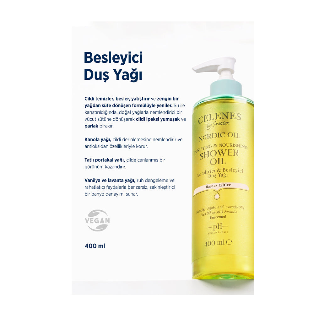 Nordic Oil Besleyici Duş Yağı Parfümsüz Hassas Ciltler