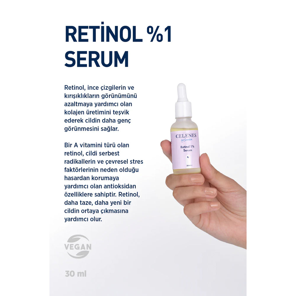 Kırışıklık Karşıtı Rena Retinol Cilt Yenileyici Bakım Serumu 30 ml