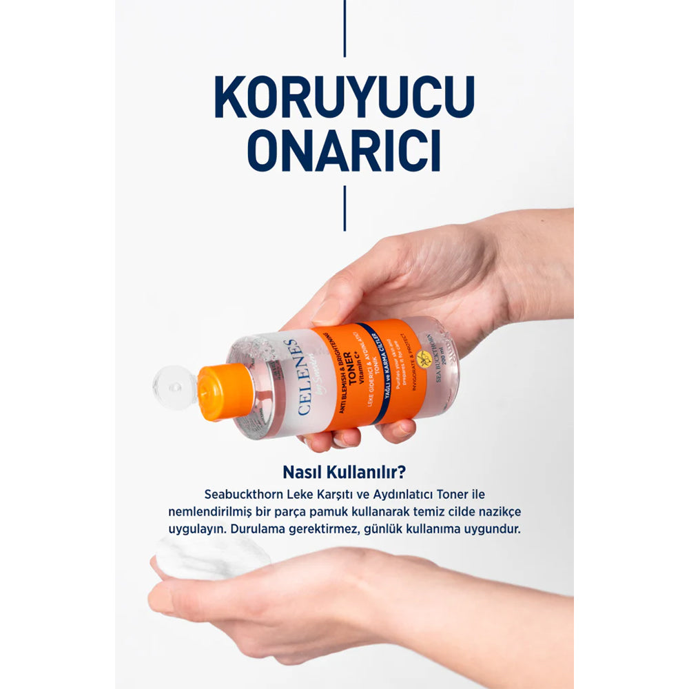 Salisilik Asit ve Niacinamide İçeren Sivilce , Gözenek ve Leke Karşıtı Sea Buckthorn Tonik