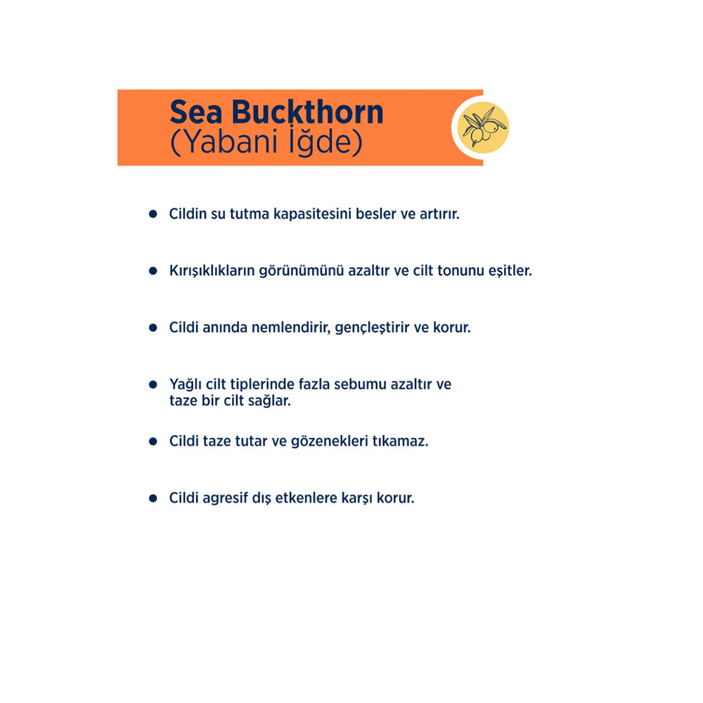 Aydınlatıcı ve Cilt Tonu Eşitleyici Sea Buckthorn Yüz Yıkama Jeli Yağlı ve Karma Ciltler 250 ml